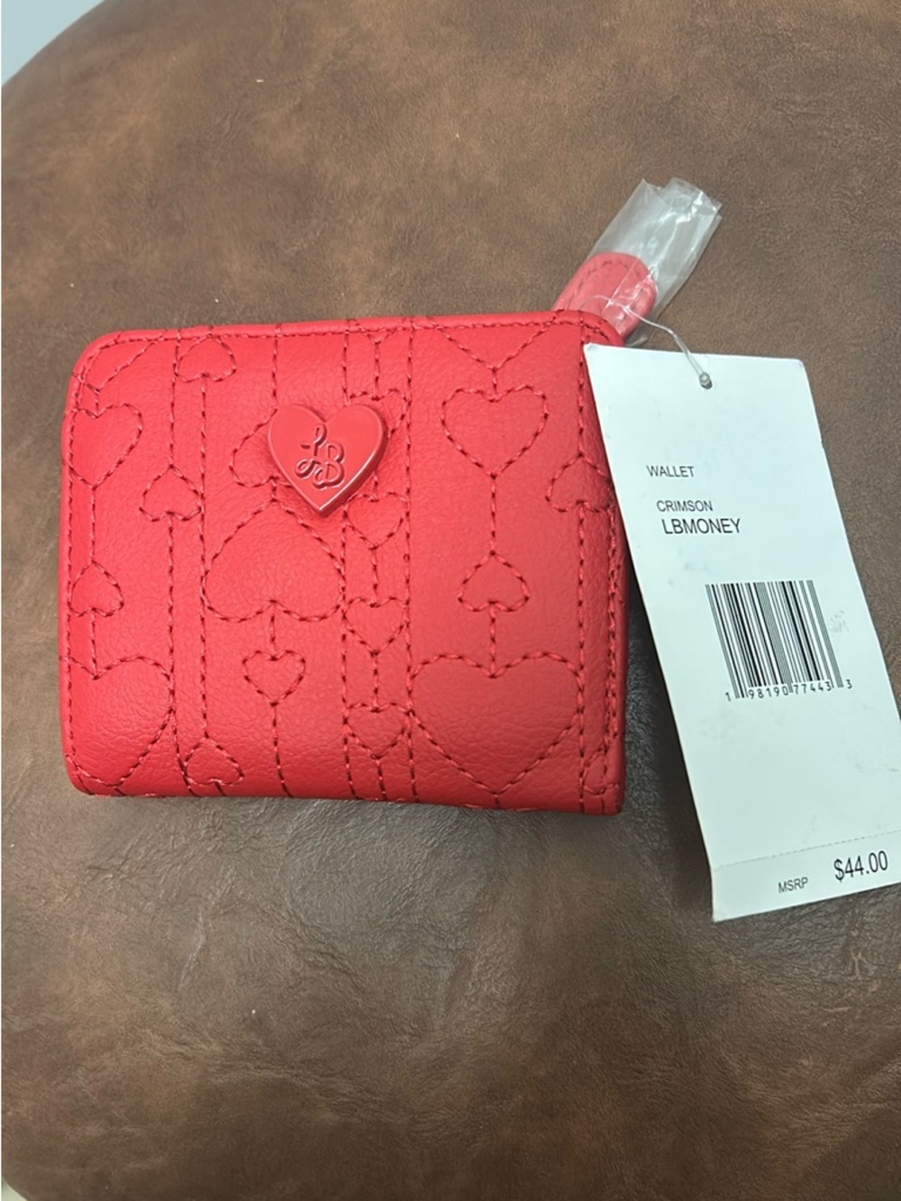 Betsey Johnson  Red Heart-Patterned Wallet. NWT